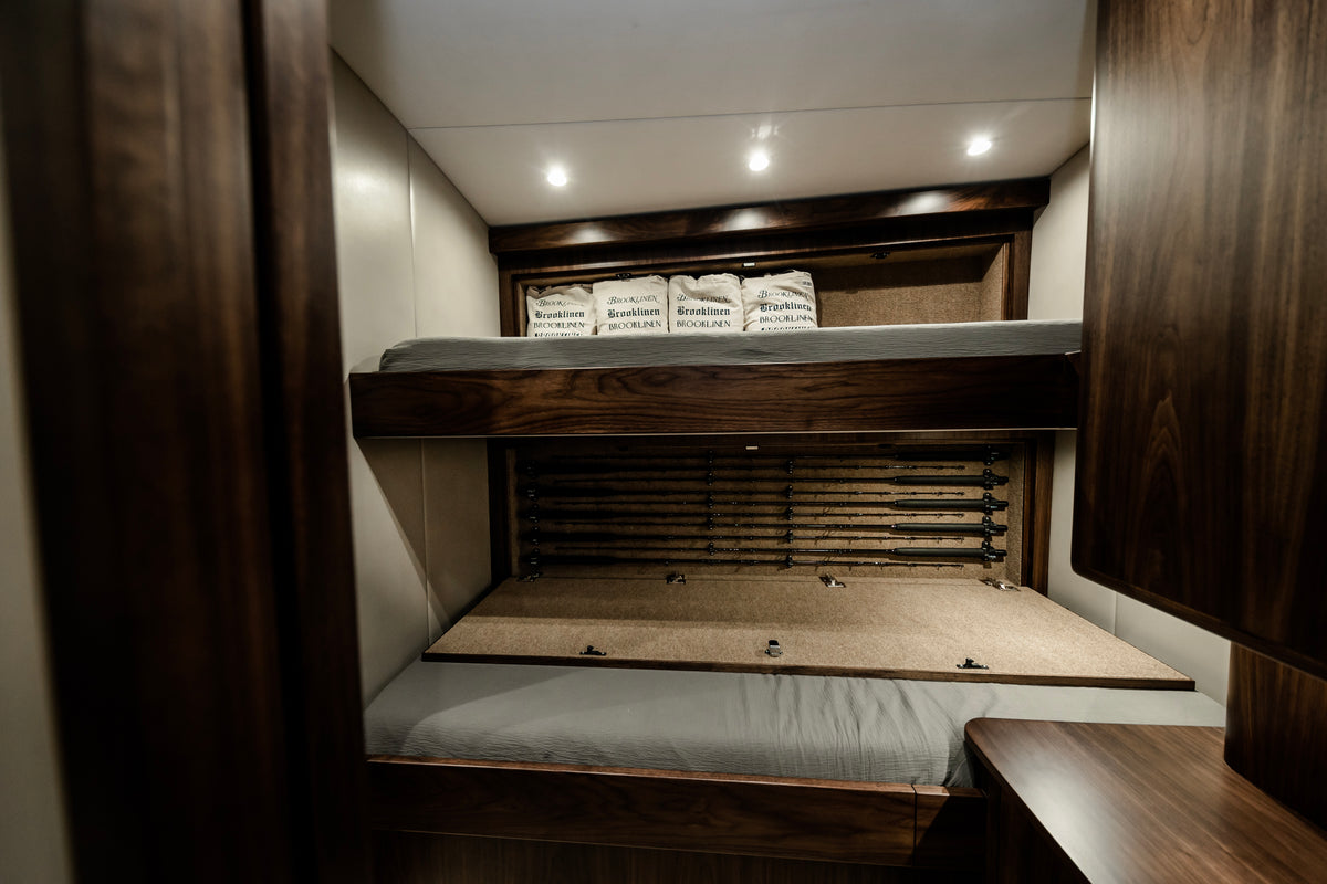 Another example of our rubber rod racks utilized on this fishing yacht